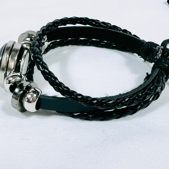 Sagittarius Zodiac Leather Adjustable Bracelet Unisex Multilayer Horoscope New - Picture 4 of 5